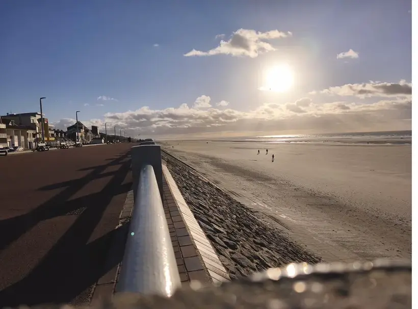 Plage de Quend-Plage, Baie de Somme, coucher de soleil / dunes / mer /char a voile /speedsail/ bases nautiques /cerf volant.